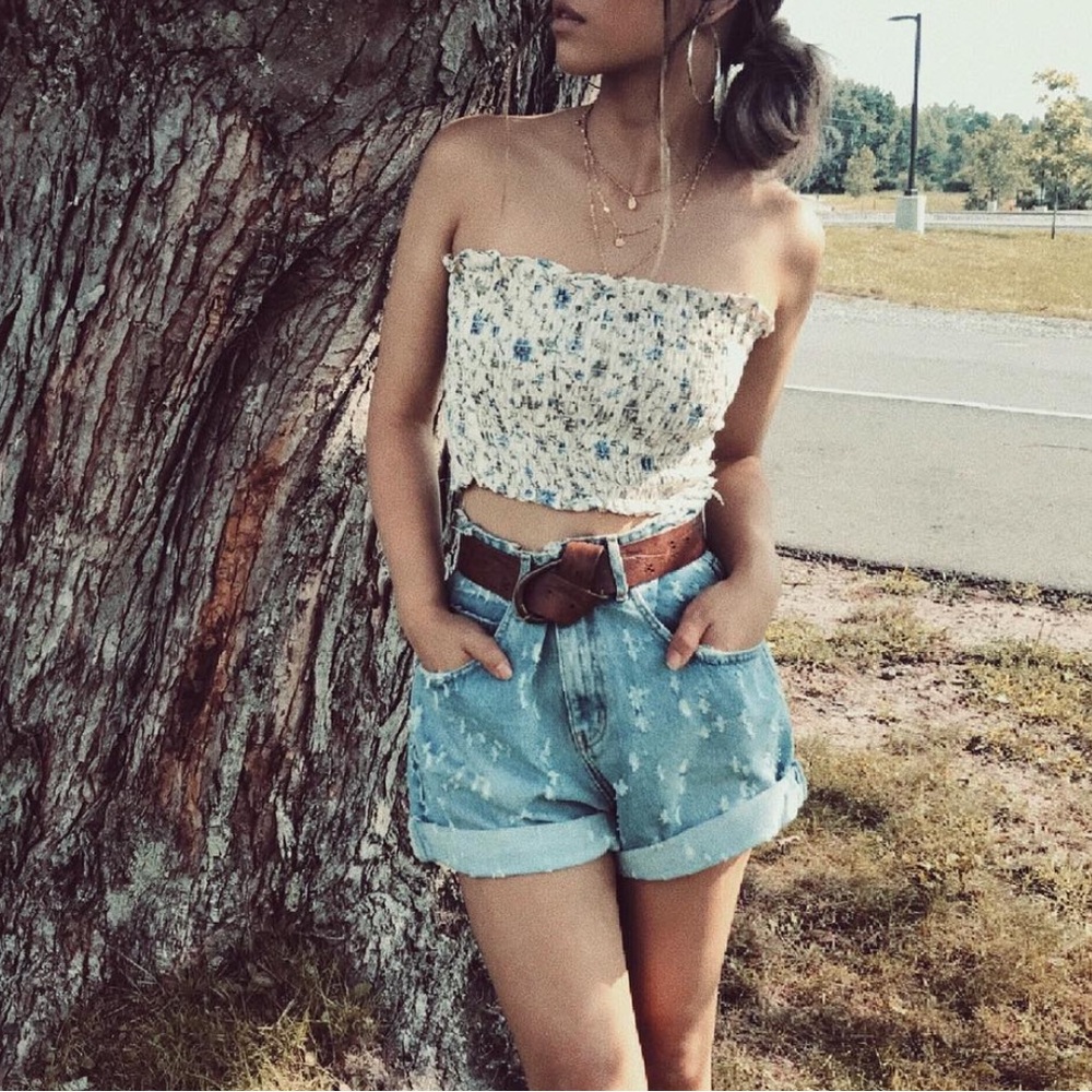 Lf floral tube top